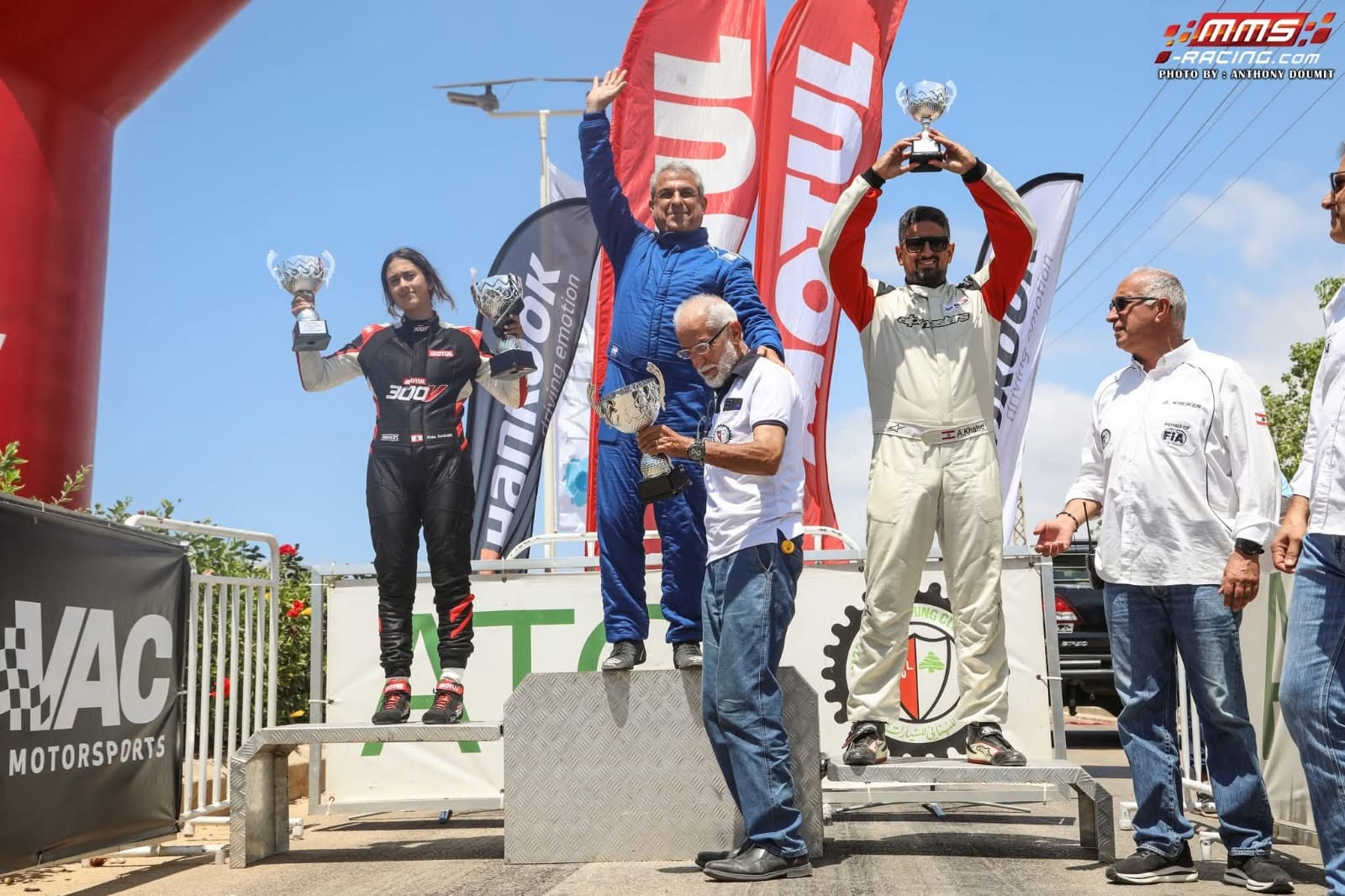 Rhea on a hill climb podium